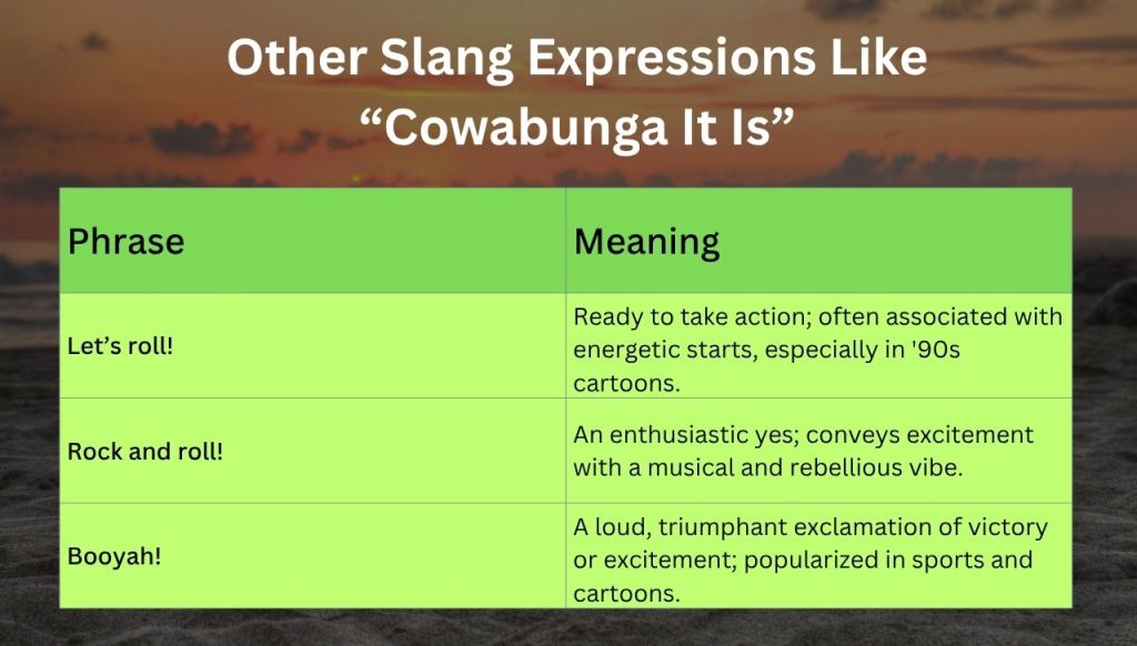 Other Slang Expressions Like “Cowabunga It Is”