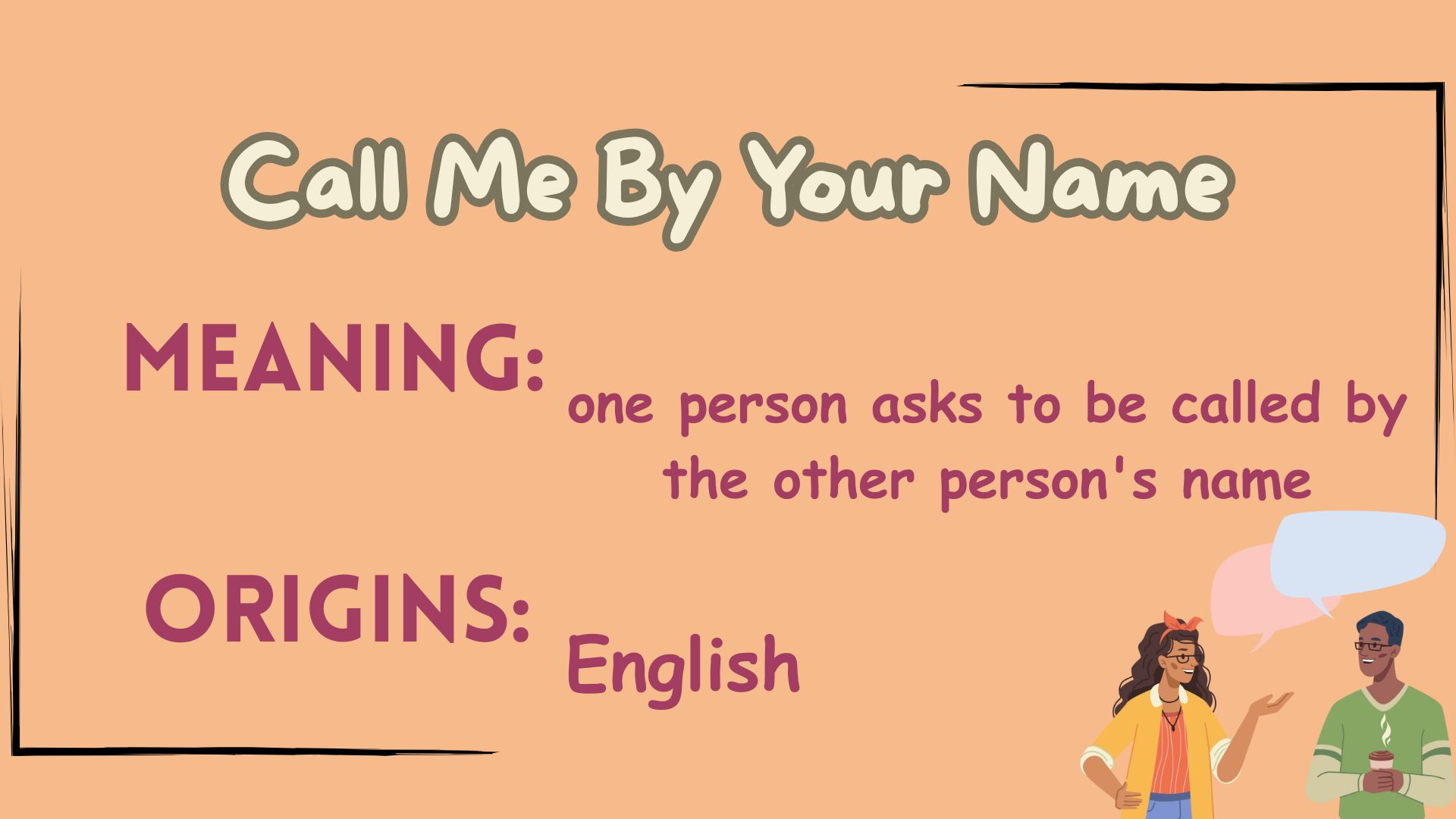 Understanding "Call Me By Your Name": Meaning, History, Alternatives, and Usage