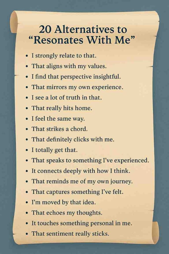 resonates with me synonym