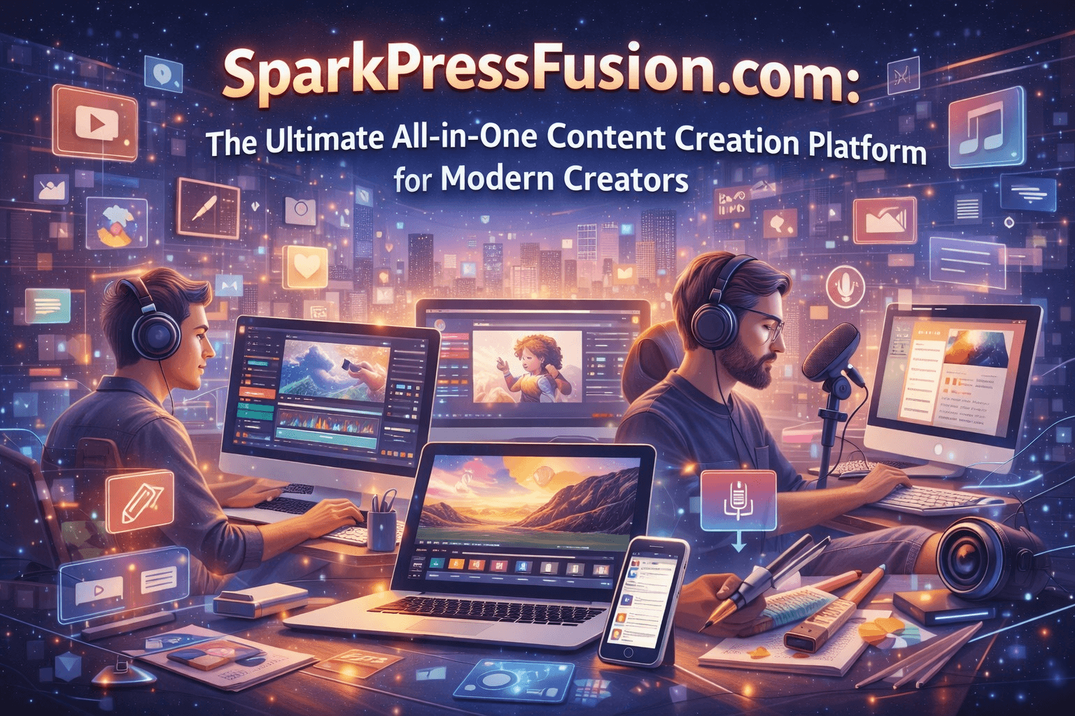 SparkPressFusion com: The Ultimate All-in-One Content Creation Platform for Modern Creators